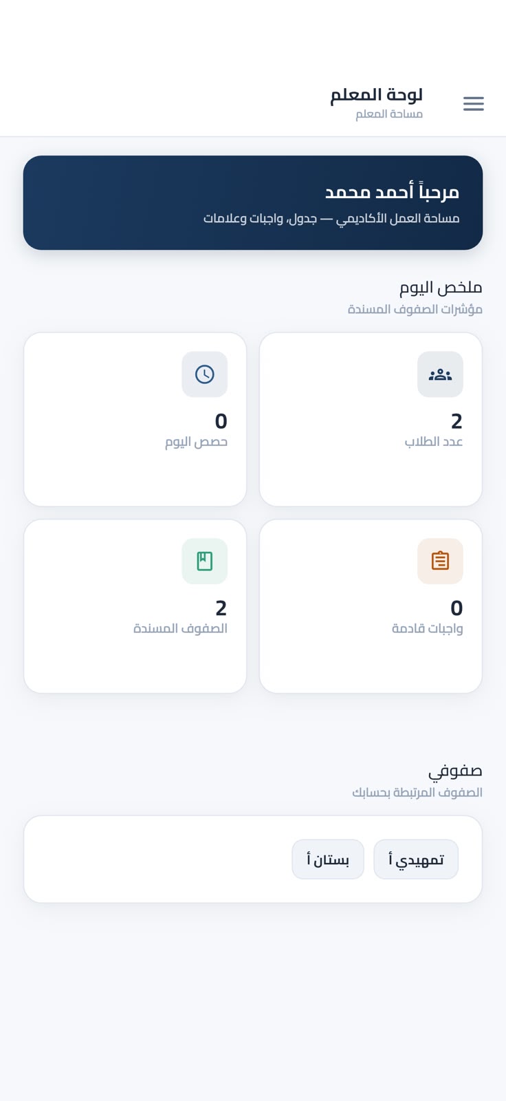 لوحة المعلم